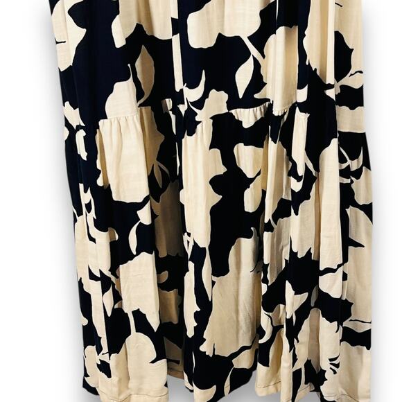 Ava & Viv Dress Boho Romantic Navy Floral Maxi Off Shoulder Ruffle Hem 1X - Picture 8 of 10